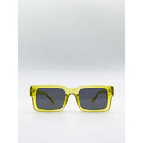 SVNX square crystal frame sunglasses with UV400 protection, UK version