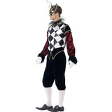 Smiffys Gothic Venetian Harlequin Costume black top trousers collar (British brand)