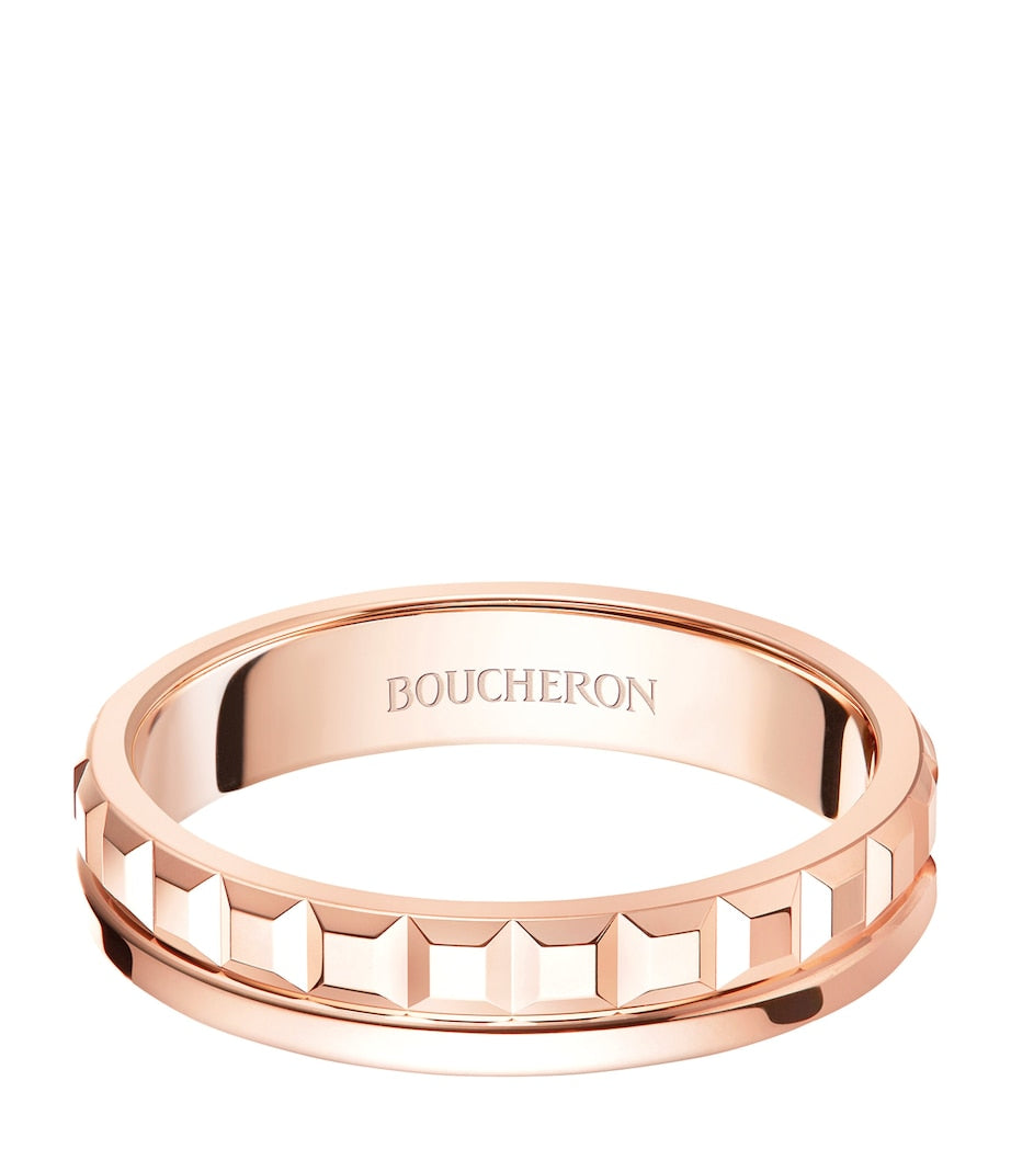 Boucheron Quatre Radiant Edition pink gold wedding band, imported from the UK