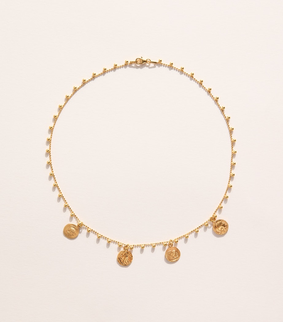 Hermina Athens gold-plated Athena charm necklace, UK version