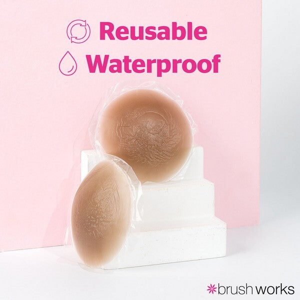 Brushworks Reusable Silicone Nipple Cover Shade 6.0 Espresso - British product