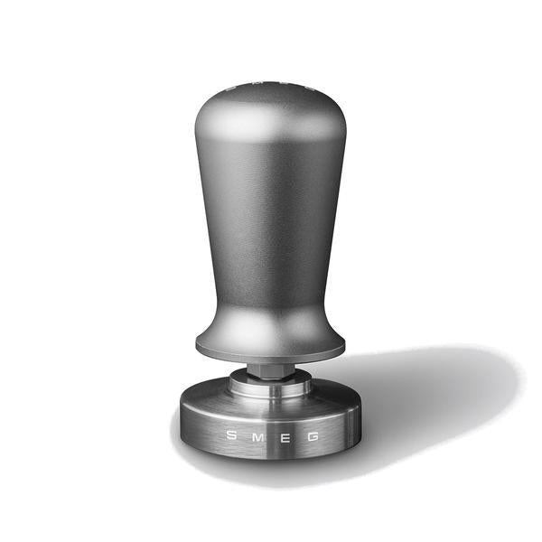 Smeg ECTS01 tamping set in silver with tamper and mat - British product