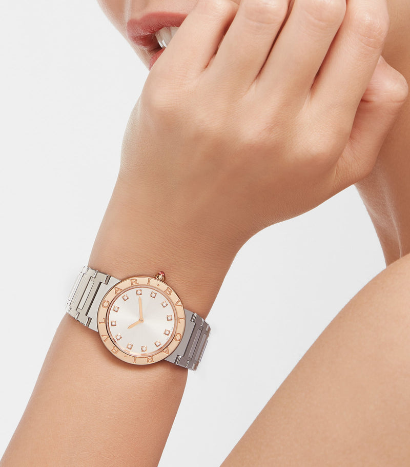 Bvlgari BVLGARI watch stainless steel rose gold 33mm, UK version