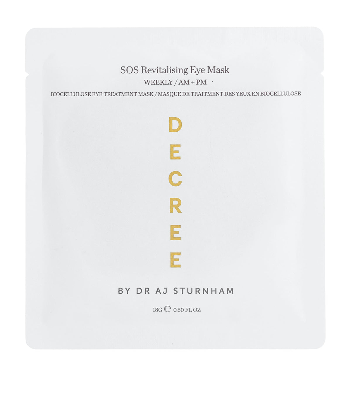 Decree SOS revitalising eye mask for brow, lids, and under-eye area 18g - British product