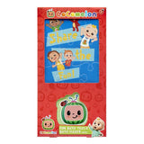 Cocomelon gift set including 100g bath fizzer and bath tiles, imported from the UK