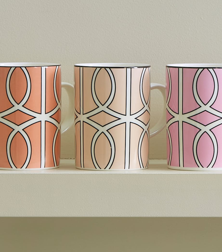 O.W.London 4 loop mugs pastel hues gift box, imported from the UK