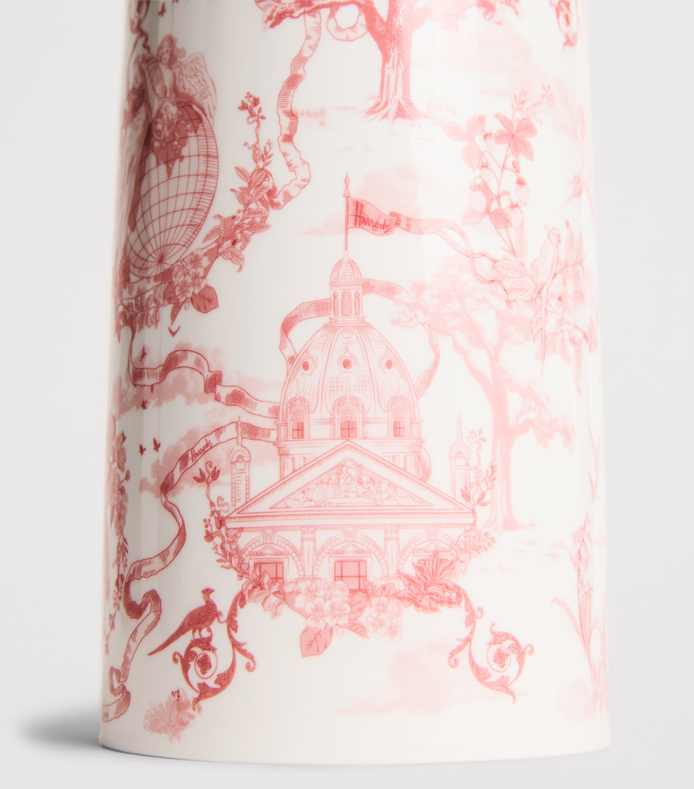 Harrods fine bone china Toile vase 28cm, UK version