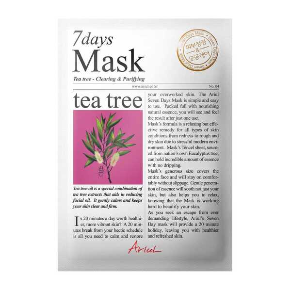 Ariul 7 Day Mask Tea Tree sheet mask, UK version