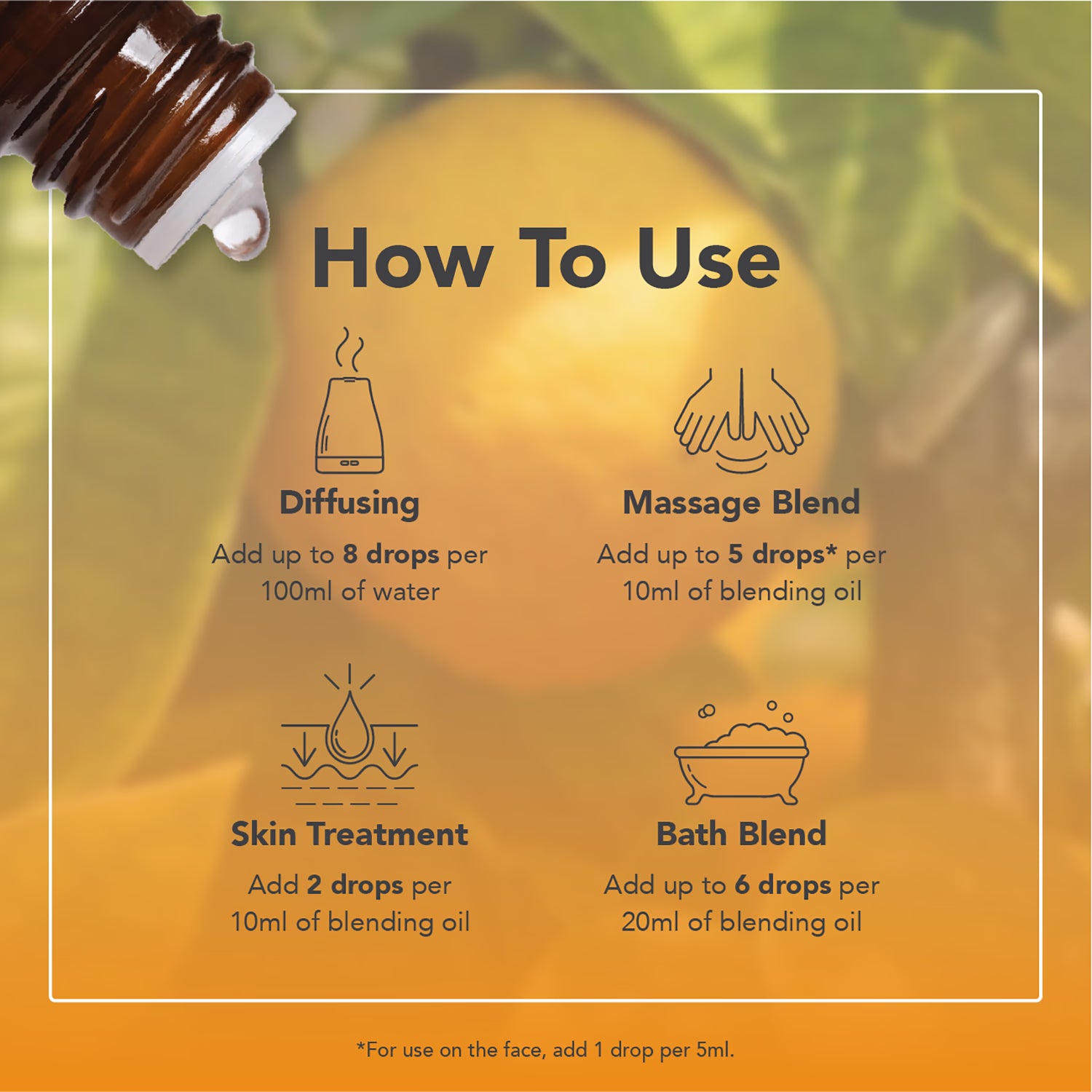 Tisserand Petitgrain Pure Essential Oil 9ml, imported from the UK