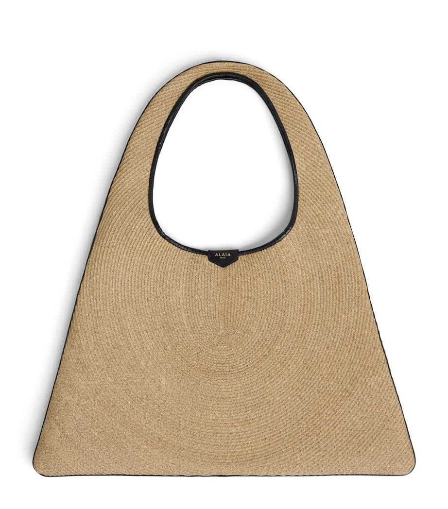 Alaïa Raffia Hobo Tote Bag, imported from the UK
