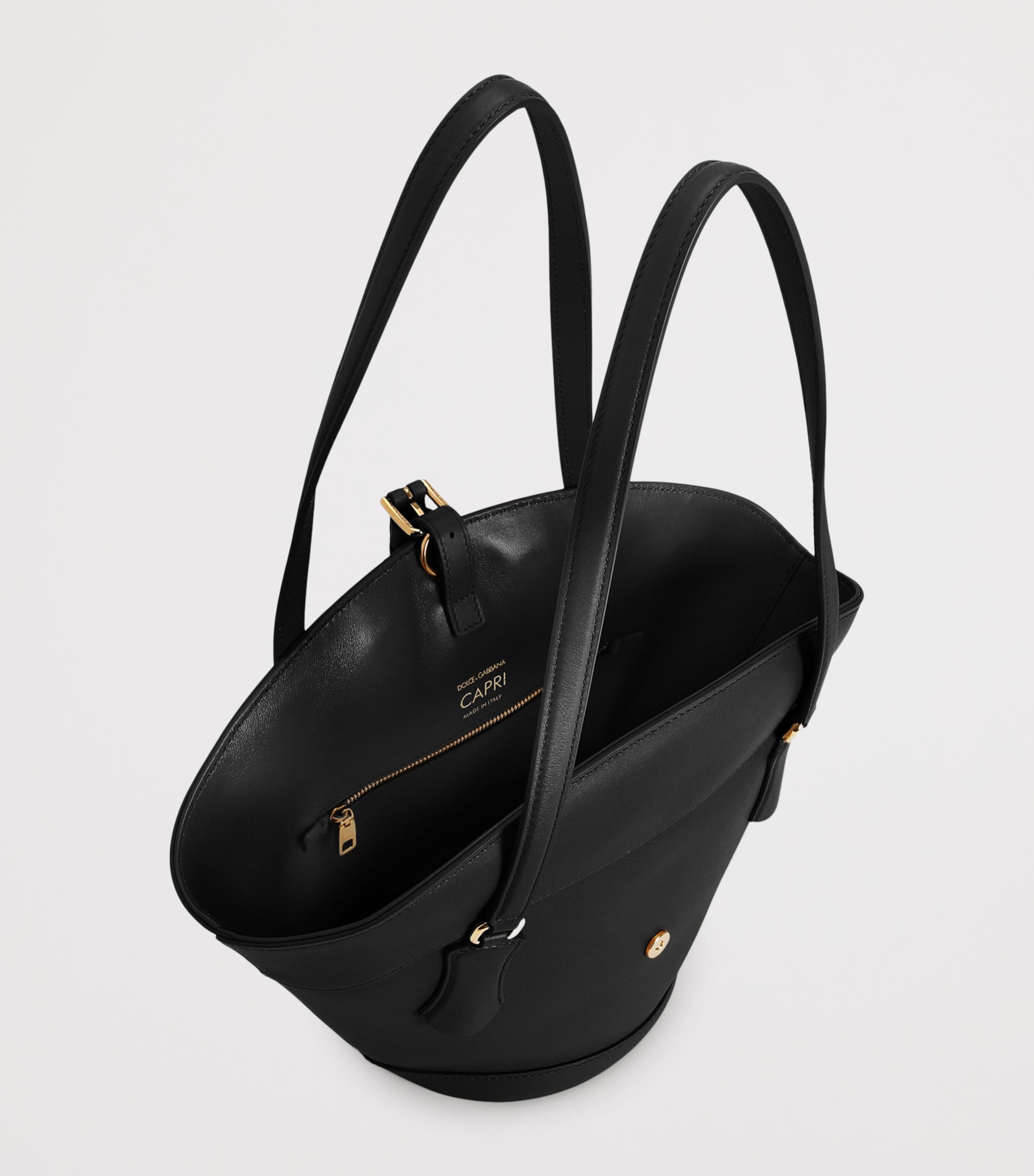 Dolce&Gabbana Capri leather shoulder bag with gold hardware (British brand)