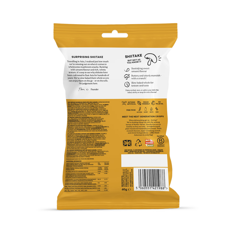 Miso Caramel shiitake mushroom snack 40g, UK version
