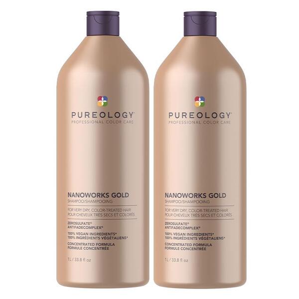 Pureology Nanoworks Gold Shampoo Supersize Double Pack GOODS Superdrug   