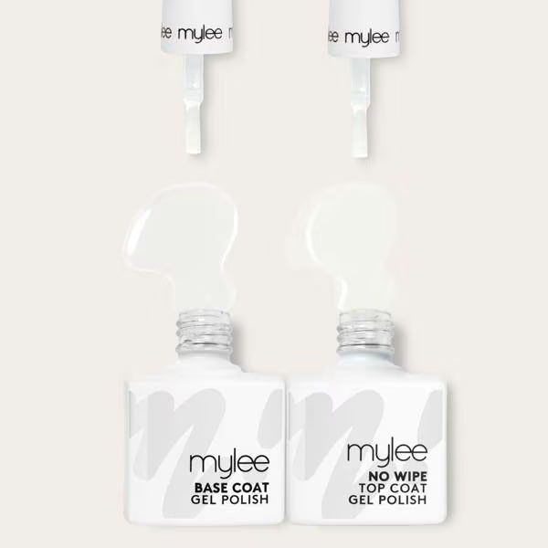 Mylee Gel Nail Polish Base Top Coat 2x10ml, imported from the UK