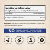 VitaBright NAC 600mg supplement capsules, imported from the UK