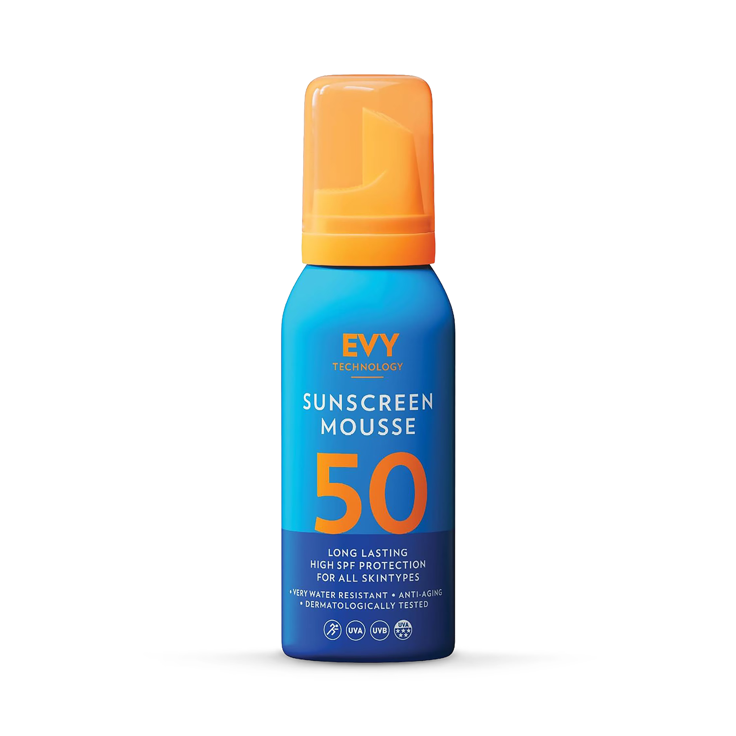 EVY Sunscreen Mousse SPF50 for sensitive skin, UK version