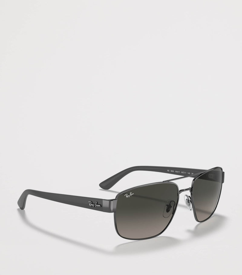 Ray-Ban Sonnenbrille aus Metall, unregelmäßig, rechteckig (britische Marke)