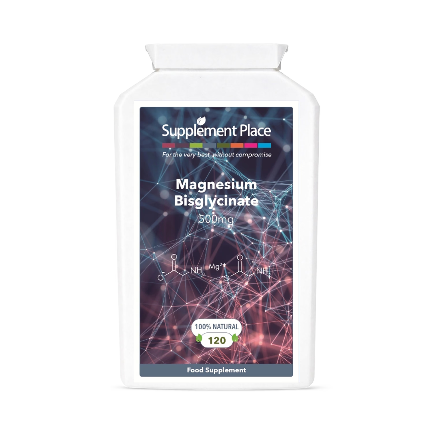 Supplement Place Magnesium Bisglycinate 500mg 120 capsules, UK version