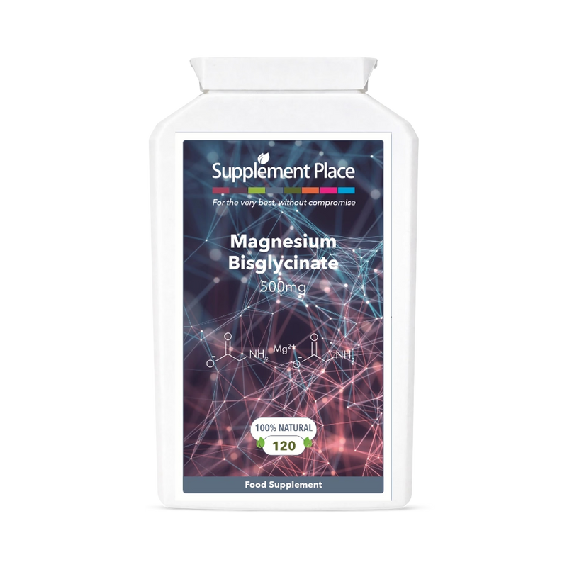 Supplement Place Magnesium Bisglycinate 500mg 120 capsules, UK version