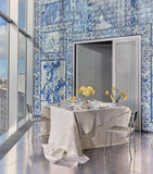 Royal Copenhagen Jacquard Waves tablecloth 145cm x 270cm, imported from the UK