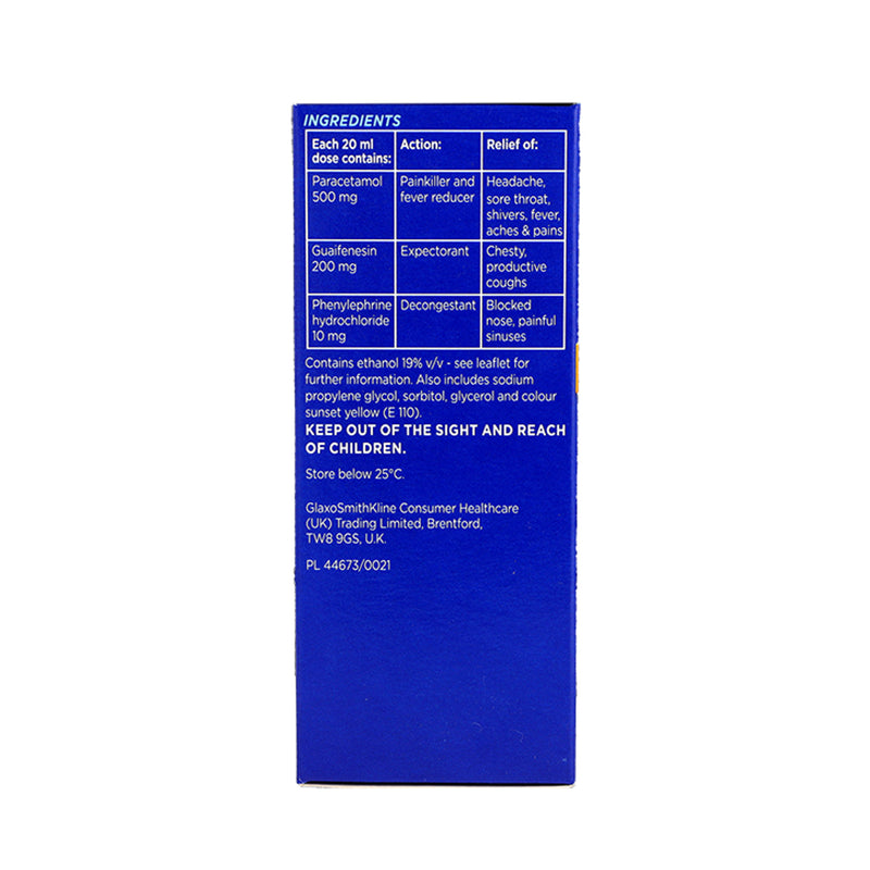 Beechams All in One cold and flu liquid 160ml (British brand)