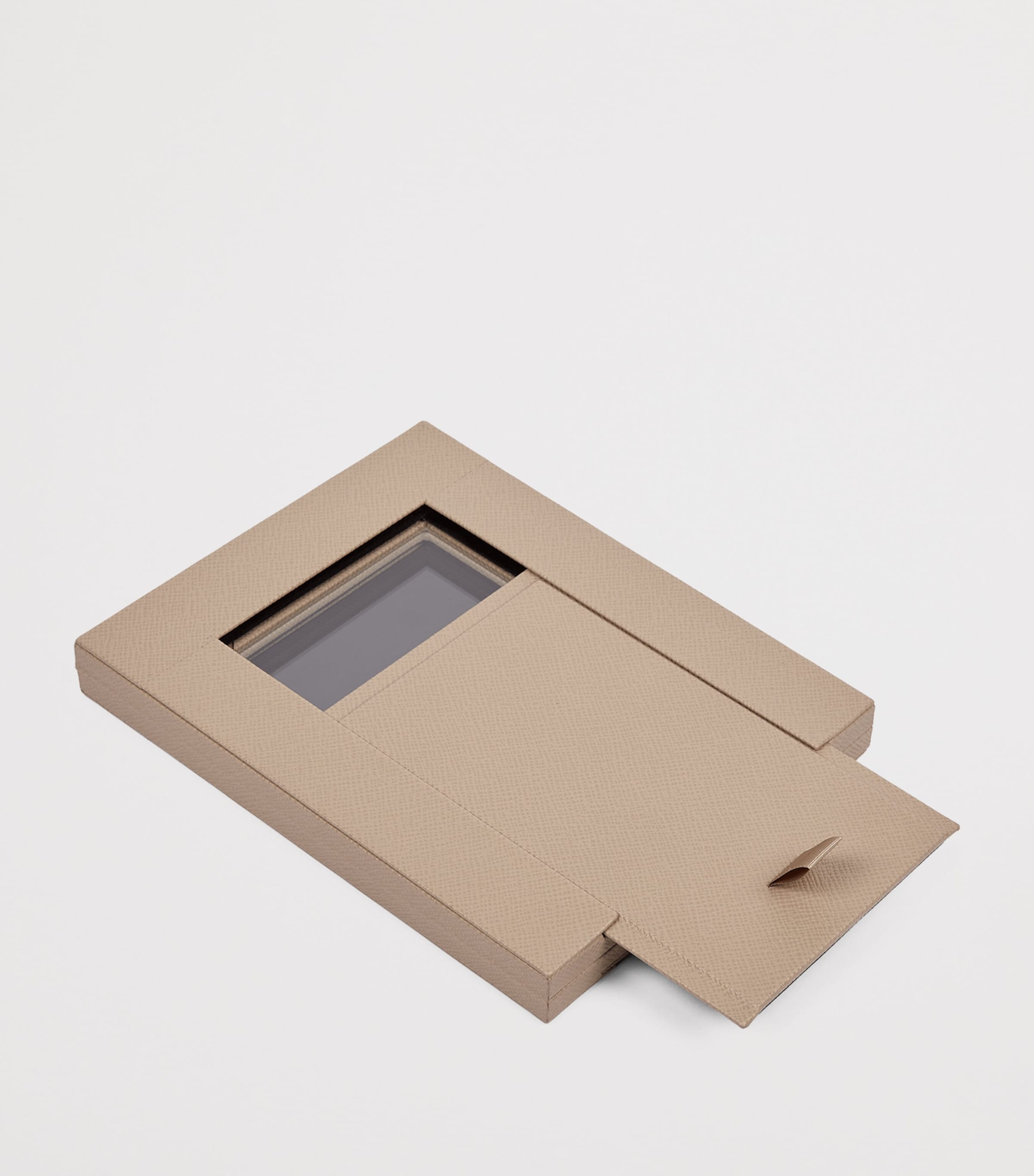 Smythson calfskin Panama double photo frame 6 x 4 (British brand)