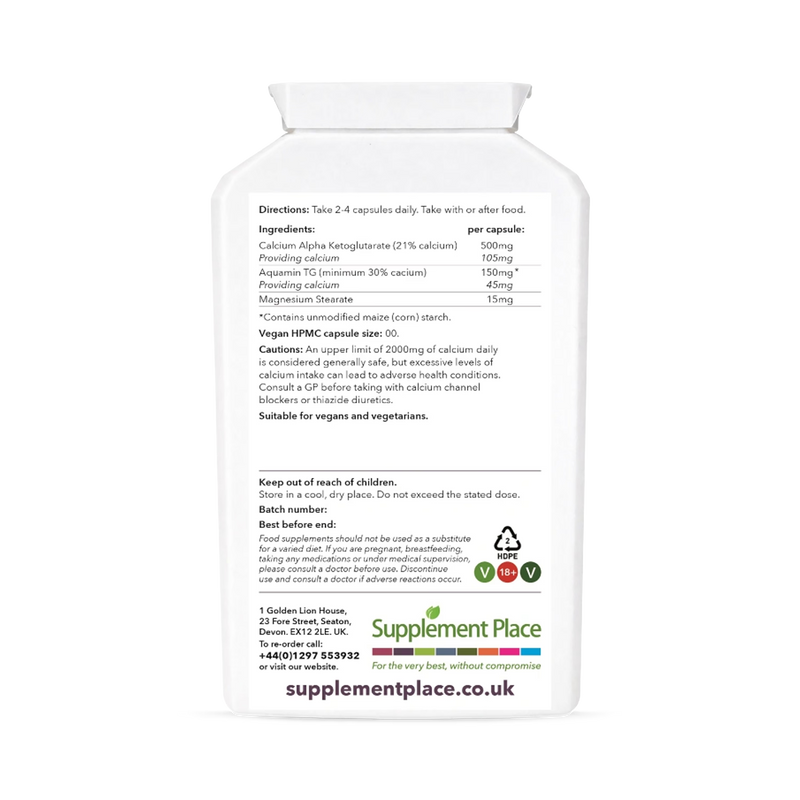 Supplement Place Calcium AKG supplement 500mg 240 capsules (British brand)