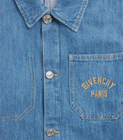 Harrods Givenchy Kids Denim Logo-Embroidered Shirt Kids Clothing (4-12+ Years)- Buy online at McGrocer