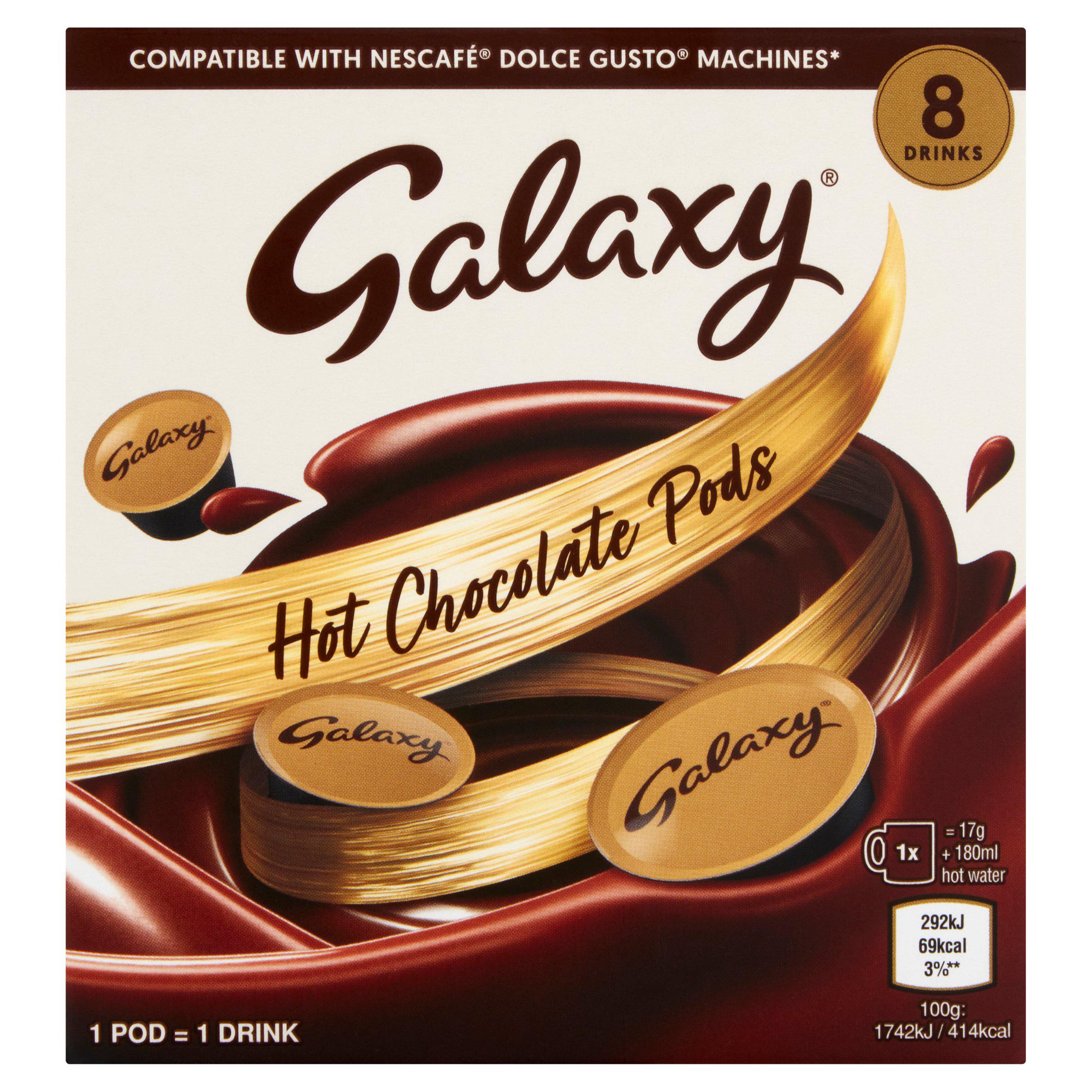 Galaxy Hot Chocolate Pods x8 17g GOODS Sainsburys   