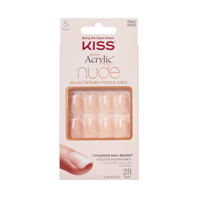 Superdrug KISS Salon Acryl Nude French Press On Nails Chic Beats Kurz Squoval 28 Stück- Online bei McGrocer kaufen