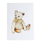 Sophie Brabbins Teddy Bear with Ribbon A4 art print (British brand)
