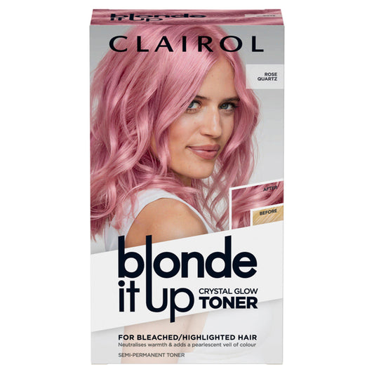 Clairol Blonde It Up Crystal Glow Semi Permanent Toner Rose Quartz GOODS Sainsburys   