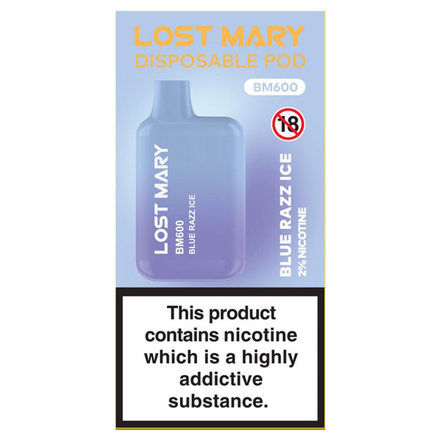 Lost Mary Disposable Pod BM600 Blue Razz Ice