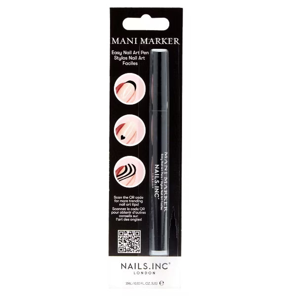 Nails.INC Black Mani Marker 3ml, imported from the UK