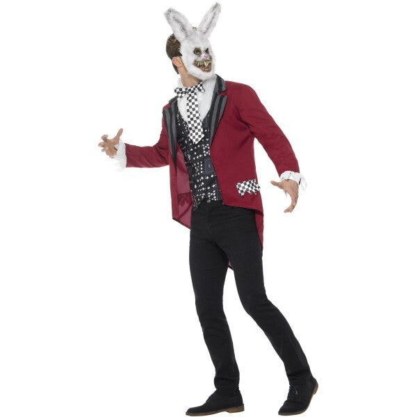 Smiffys deluxe white rabbit costume with jacket and mask (British brand)