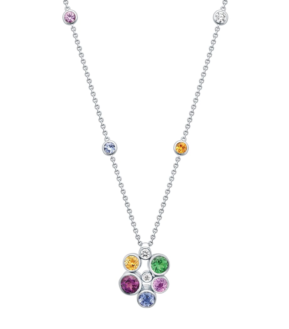 Boodles Raindance Rainbow Pendant white gold gemstone, UK version