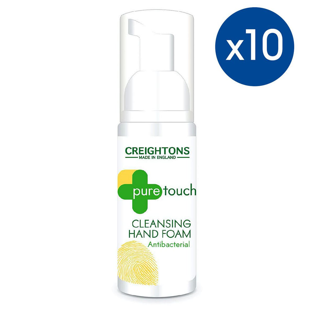 Pack of 10 Creightons Pure Touch Antibacterial Hand Foam 50ml