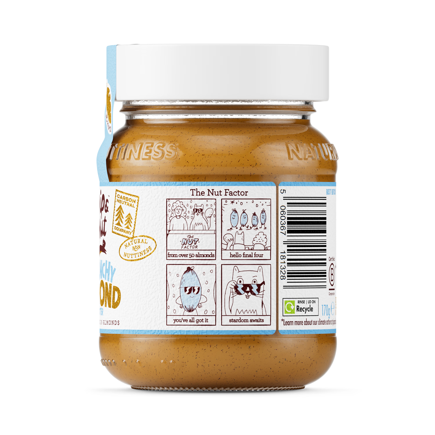 Pip & Nut crunchy almond butter 170g - British product