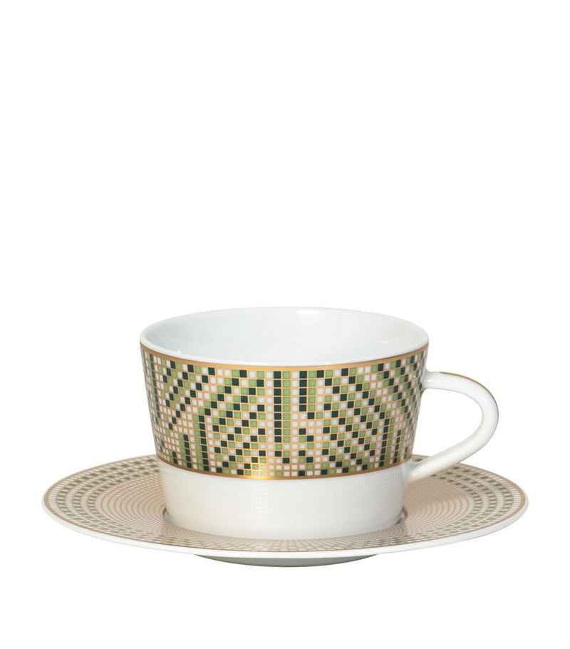 Bernardaud porcelain teacup and saucer - British product