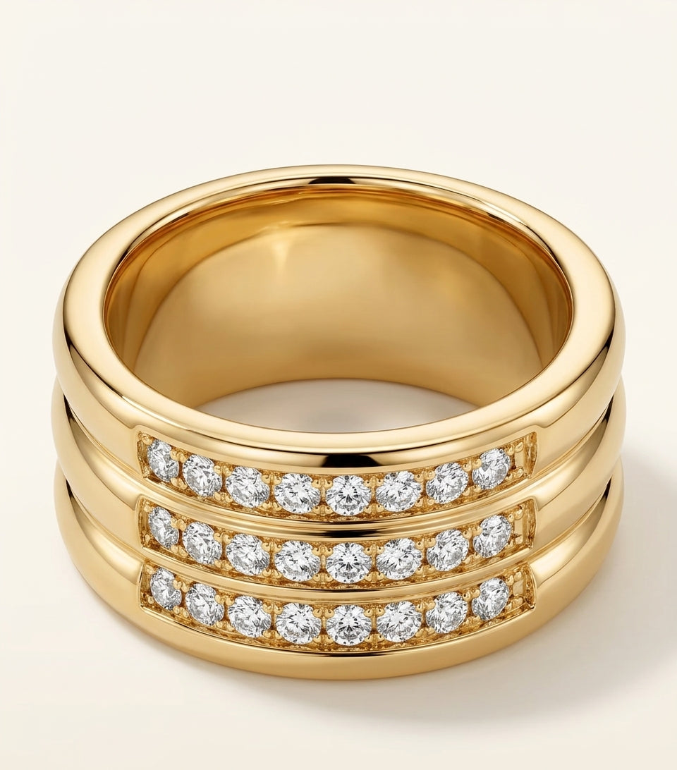 Cartier Maillon Panthère diamond ring, imported from the UK
