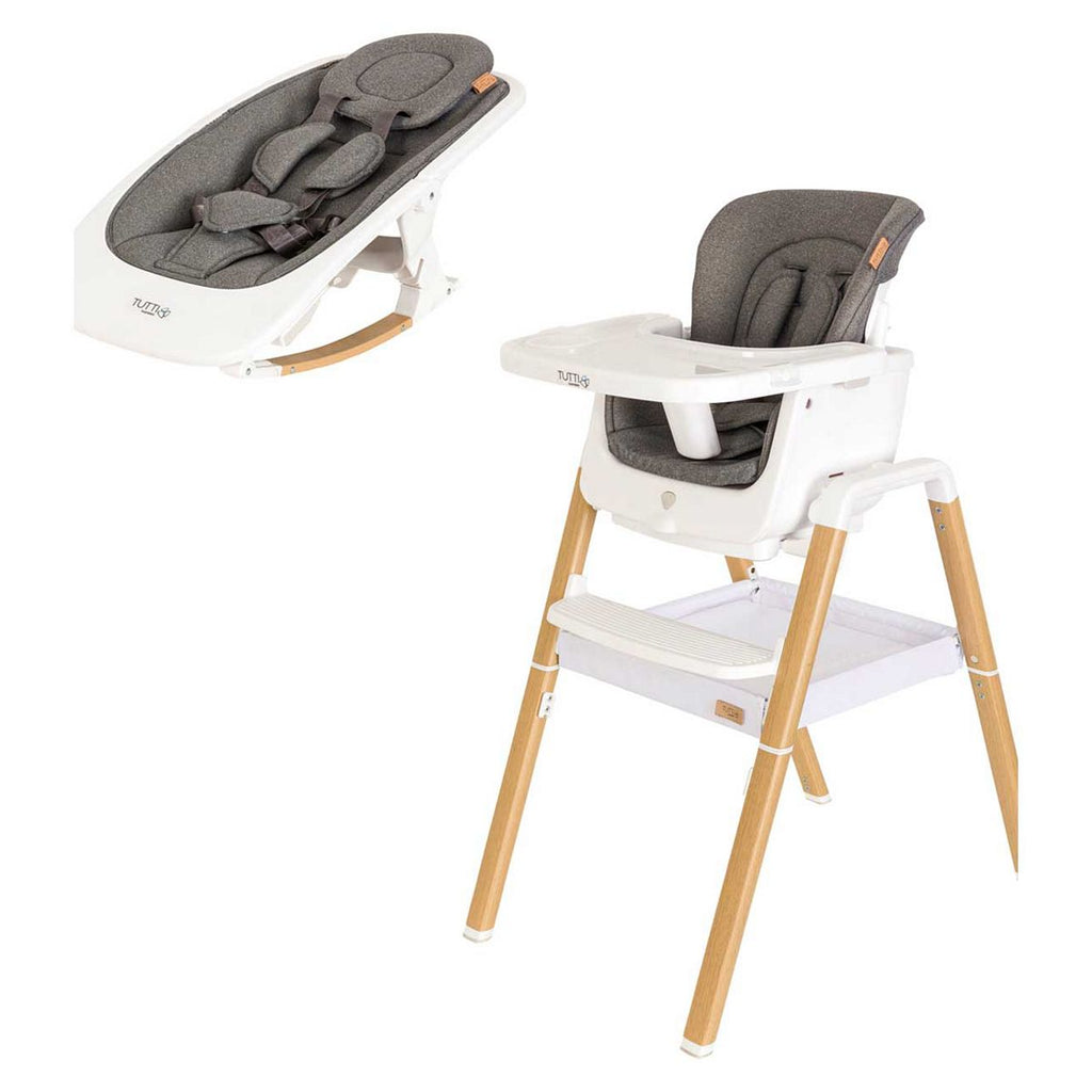 Tutti Bambini Nova Birth to 12 Years Complete Highchair Package - White/Oak