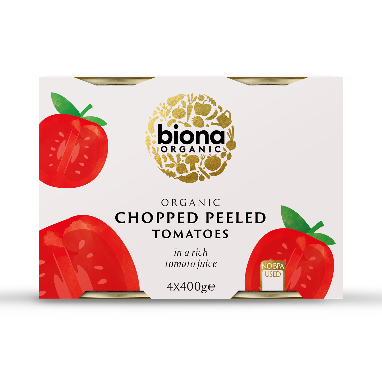 Biona organic chopped tomatoes 400g (British brand)