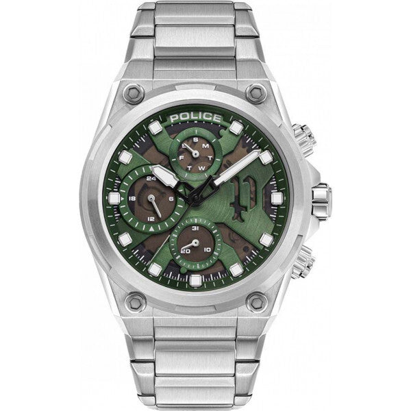 Police men's green airflow watch - British product