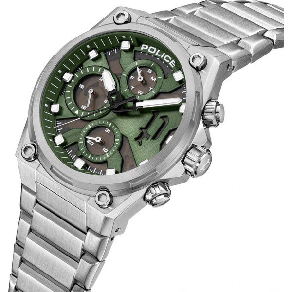 Police men's green airflow watch - British product