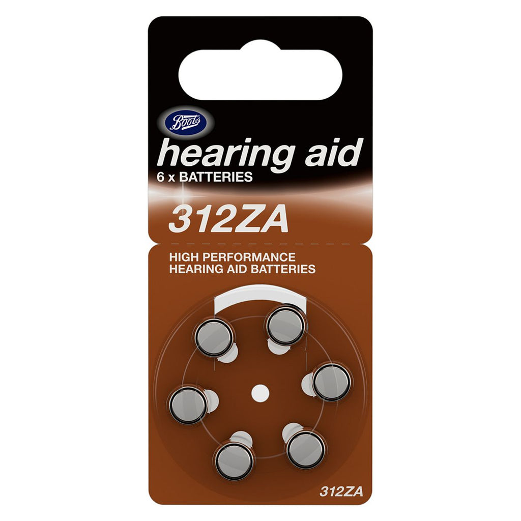 Boots 312ZA Hearing Aid Battery - pack of 6 batteries