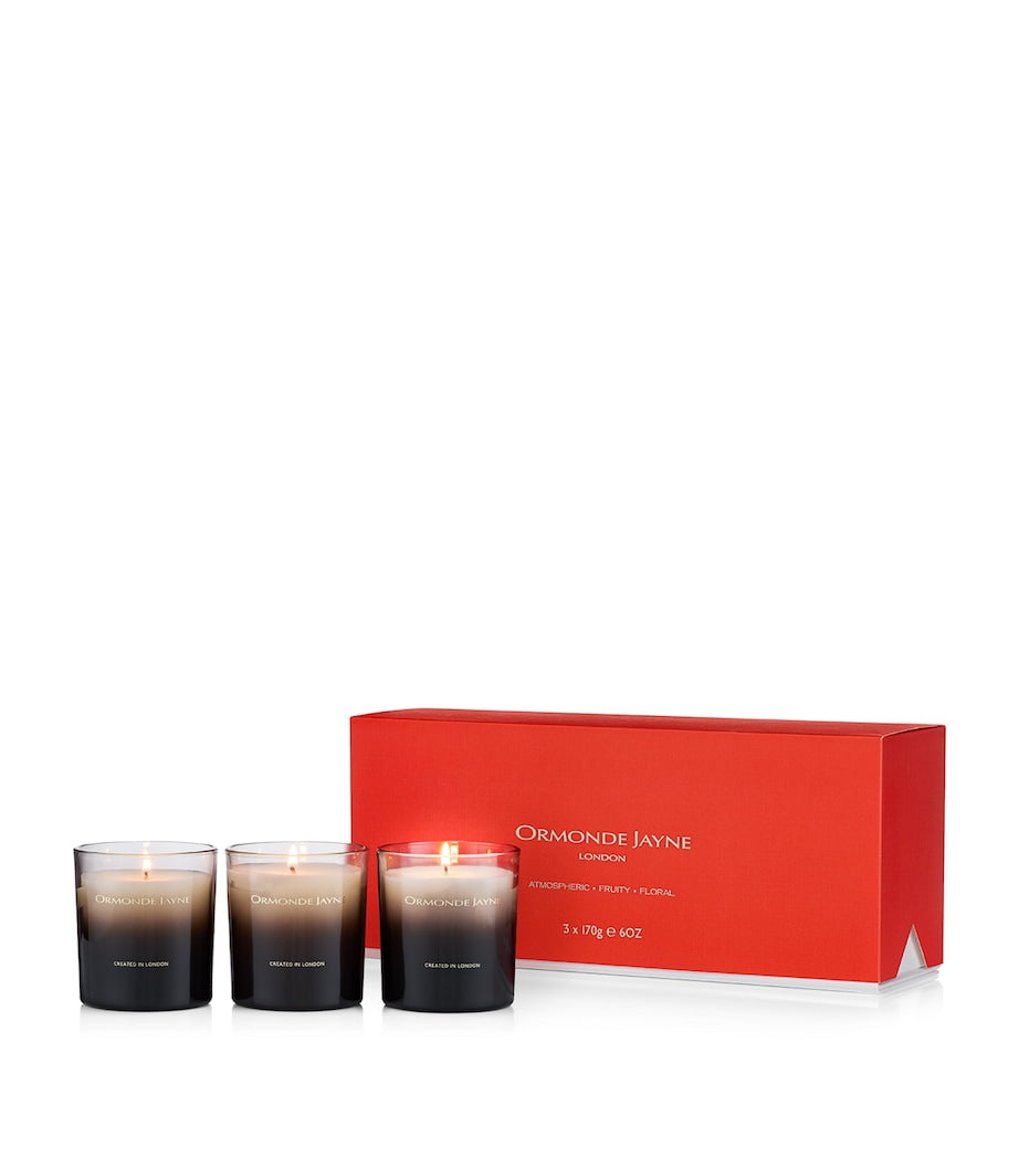 Ormonde Jayne floral candle gift set 3 x 170g, imported from the UK