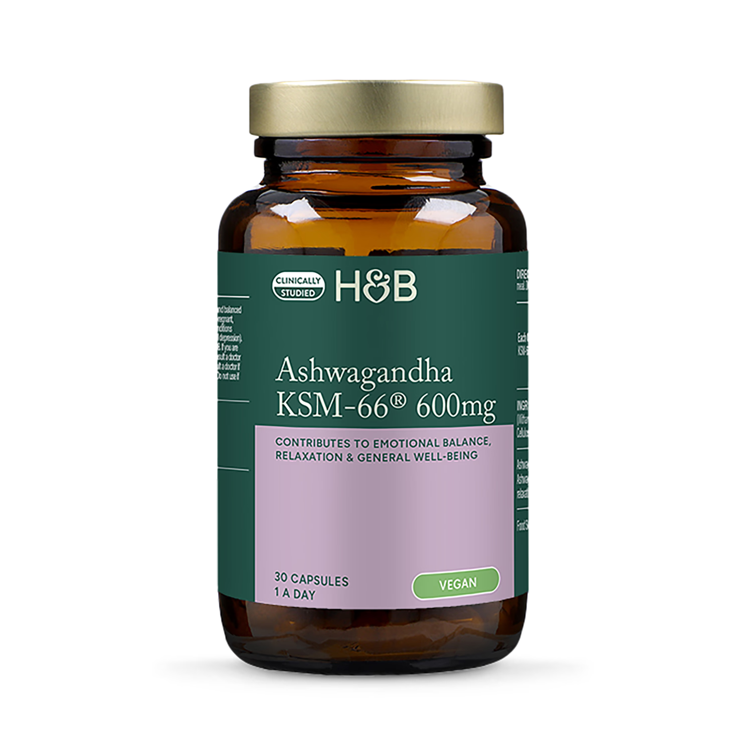 Holland & Barrett Ashwagandha capsules KSM-66 600mg 30 - British product