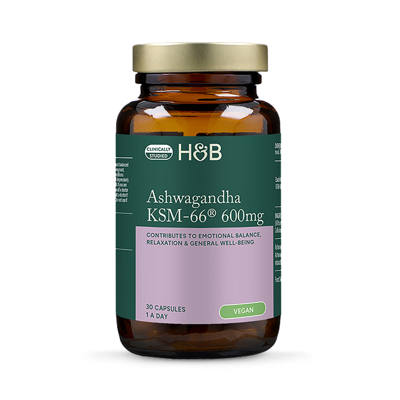Holland & Barrett Ashwagandha capsules KSM-66 600mg 30 - British product