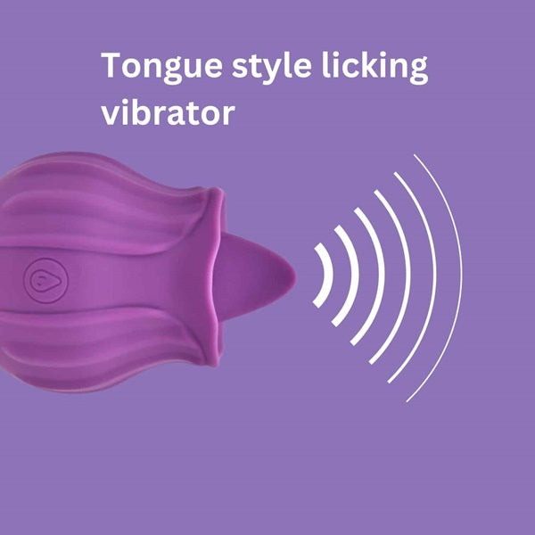Loving Joy rose licking clitoral vibrator purple (British brand)