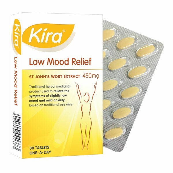 Kira Low Mood Relief St John's Wort Extract 30 Tablets GOODS Superdrug   